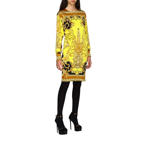 versace collection yellow dress|versace dresses sale.